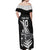 Custom New Zealand World Cup 2023 Off Shoulder Maxi Dress Aotearoa Haka Rugby with Silver Fern Maori Ethnic Pattern LT03 - Polynesian Pride