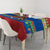 Personalised Solomon Islands Christmas Tablecloth Santa With Flag Of Solomon Polynesian Tribal Xmas Vibe LT03 - Polynesian Pride