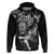 New Zealand Rugby Hoodie Maori Warrior Rugby with Silver Fern Sleeve Tribal Ethnic Style LT03 Black - Polynesian Pride