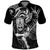 New Zealand Rugby Polo Shirt Maori Warrior Rugby with Silver Fern Sleeve Tribal Ethnic Style LT03 Black - Polynesian Pride