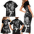 Personalised New Zealand Rugby Family Matching Short Sleeve Bodycon Dress and Hawaiian Shirt Maori Warrior Rugby with Silver Fern Sleeve Tribal Ethnic Style LT03 - Polynesian Pride