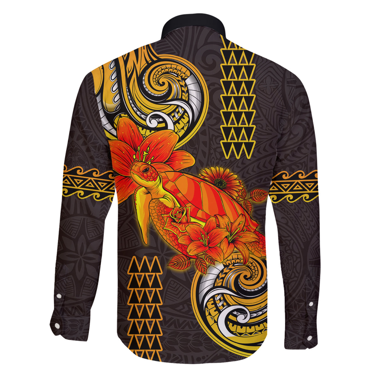 Hawaii Turtle Hibiscus Flower Family Matching Puletasi and Hawaiian Shirt Polynesian Tattoo LT03 - Polynesian Pride