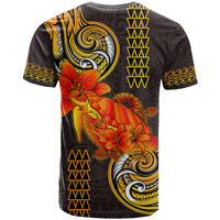 Hawaii Turtle Hibiscus Flower T Shirt Polynesian Tattoo LT03 - Polynesian Pride