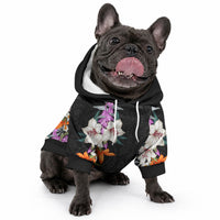 Hawaii Tropical Leaves and Flowers Pet Hoodie
