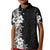 Hawaii Tropical Leaves and Flowers Kid Polo Shirt Tribal Polynesian Pattern Black White Style LT03 Kid Black - Polynesian Pride