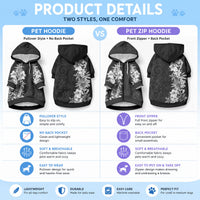 Hawaii Tropical Leaves and Flowers Pet Hoodie