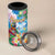Hawaii Cocktails 4 in 1 Can Cooler Tumbler Parrot with Cute Beach Landscape and Tropical Plants