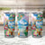 Hawaii Cocktails Tumbler Cup Parrot with Cute Beach Landscape and Tropical Plants