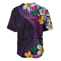 Hawaiian Plumeria-Polynesian Art Tattoo Mauve Color Baseball Jersey LT03 - Polynesian Pride