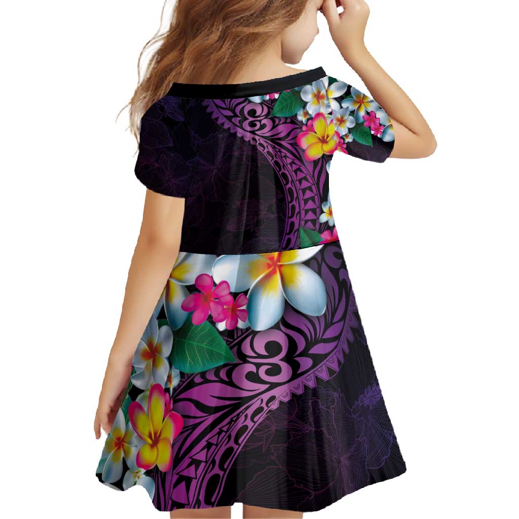 Hawaiian Plumeria-Polynesian Art Tattoo Mauve Color Family Matching Short Sleeve Bodycon Dress and Hawaiian Shirt