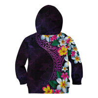 Hawaiian Plumeria-Polynesian Art Tattoo Mauve Color Kid Hoodie