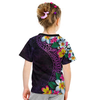 Hawaiian Plumeria-Polynesian Art Tattoo Mauve Color Kid T Shirt LT03 - Polynesian Pride