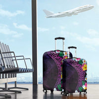 Hawaiian Plumeria-Polynesian Art Tattoo Mauve Color Luggage Cover