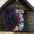 Hawaiian Plumeria-Polynesian Art Tattoo Mauve Color Quilt