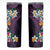 Hawaiian Plumeria-Polynesian Art Tattoo Mauve Color Skinny Tumbler