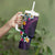 Hawaiian Plumeria-Polynesian Art Tattoo Mauve Color Tumbler With Handle