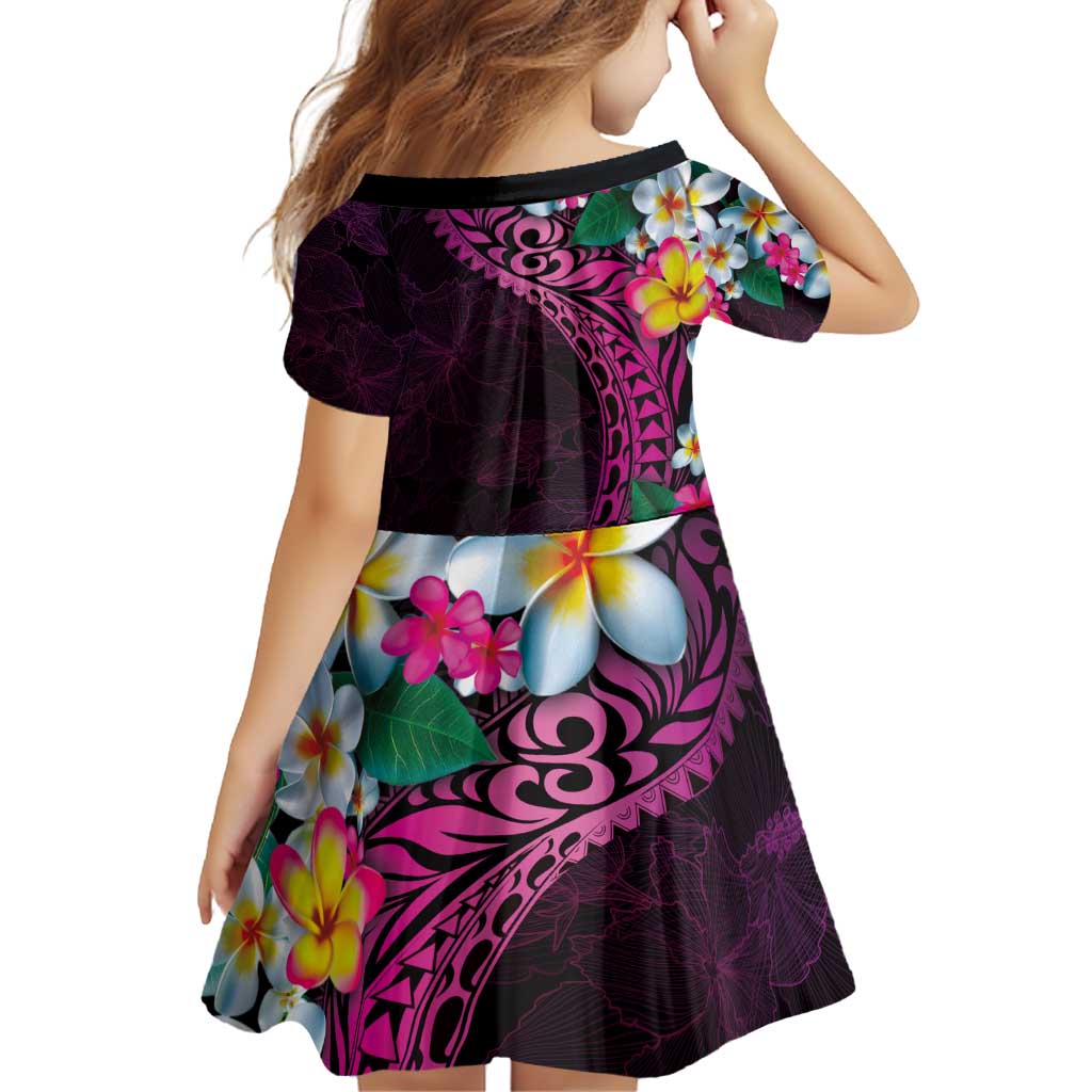 Hawaiian Plumeria-Polynesian Art Tattoo Plum Pink Color Family Matching Puletasi and Hawaiian Shirt LT03 - Polynesian Pride