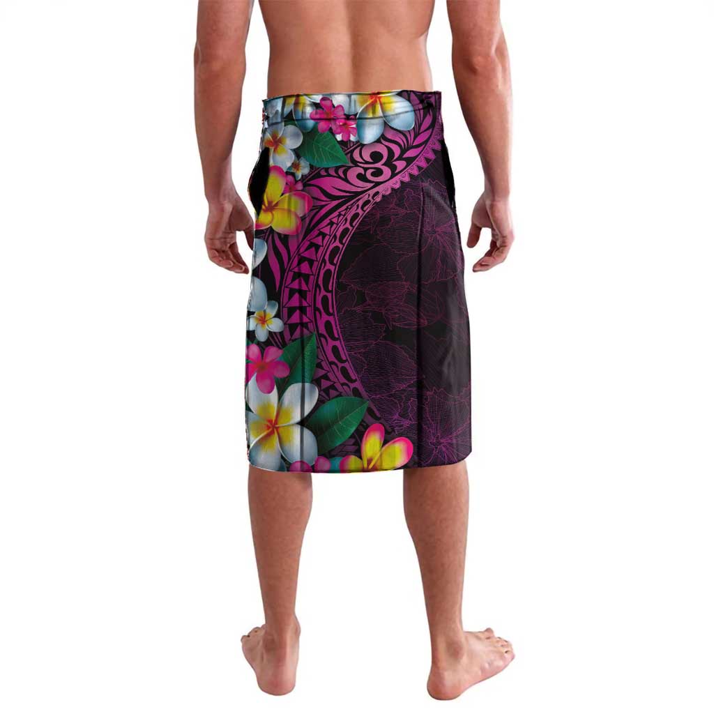 Hawaiian Plumeria-Polynesian Art Tattoo Plum Pink Color Lavalava