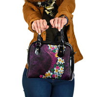 Hawaiian Plumeria-Polynesian Art Tattoo Plum Pink Color Shoulder Handbag