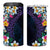 Hawaiian Plumeria-Polynesian Art Tattoo Frosted Blue Violet Color 4 in 1 Can Cooler Tumbler