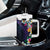 Hawaiian Plumeria-Polynesian Art Tattoo Frosted Blue Violet Color Tumbler With Handle