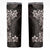 Hawaiian Plumeria-Polynesian Art Tattoo Grayscale Color Skinny Tumbler