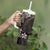 Hawaiian Plumeria-Polynesian Art Tattoo Grayscale Color Tumbler With Handle