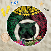 Vanuatu 44th Anniversary Independence Day Beach Blanket Boars Tusk and Namele Plant LT03