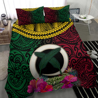 Vanuatu 44th Anniversary Independence Day Bedding Set Boars Tusk and Namele Plant LT03