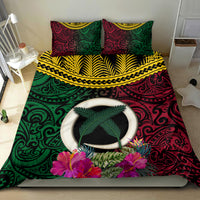 Vanuatu 44th Anniversary Independence Day Bedding Set Boars Tusk and Namele Plant LT03