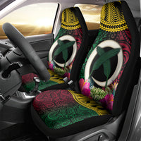 Vanuatu 44th Anniversary Independence Day Car Seat Cover Boars Tusk and Namele Plant LT03