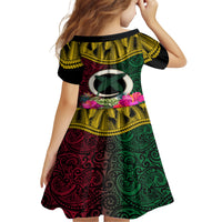 Vanuatu 44th Anniversary Independence Day Family Matching Tank Maxi Dress and Hawaiian Shirt Boars Tusk and Namele Plant LT03 - Polynesian Pride