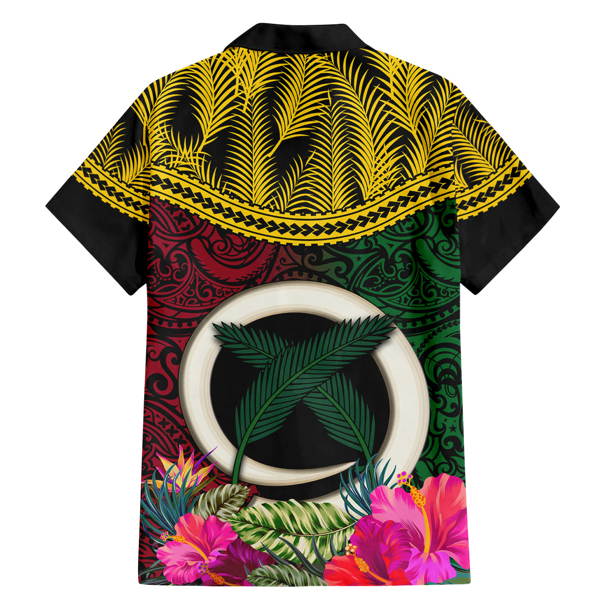 Vanuatu 44th Anniversary Independence Day Family Matching Tank Maxi Dress and Hawaiian Shirt Boars Tusk and Namele Plant LT03 - Polynesian Pride