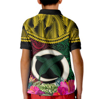 Vanuatu 44th Anniversary Independence Day Kid Polo Shirt Boars Tusk and Namele Plant LT03