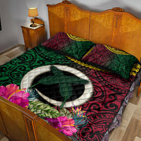Vanuatu 44th Anniversary Independence Day Quilt Bed Set Boars Tusk and Namele Plant LT03