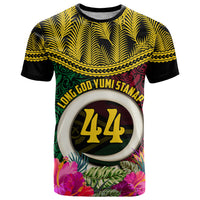 Vanuatu 44th Anniversary Independence Day T Shirt Boars Tusk and Namele Plant LT03 Black - Polynesian Pride