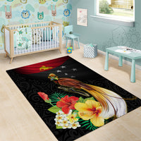 Papua New Guinea Independence Day Area Rug PNG Flag and Bird-of-Paradise