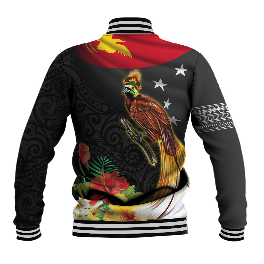 Papua New Guinea Independence Day Baseball Jacket PNG Flag and Bird-of-Paradise LT03 - Polynesian Pride