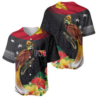 Papua New Guinea Independence Day Baseball Jersey PNG Flag and Bird-of-Paradise LT03 - Polynesian Pride