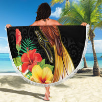 Papua New Guinea Independence Day Beach Blanket PNG Flag and Bird-of-Paradise LT03 - Polynesian Pride