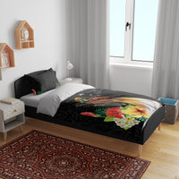 Papua New Guinea Independence Day Bedding Set PNG Flag and Bird-of-Paradise LT03 - Polynesian Pride