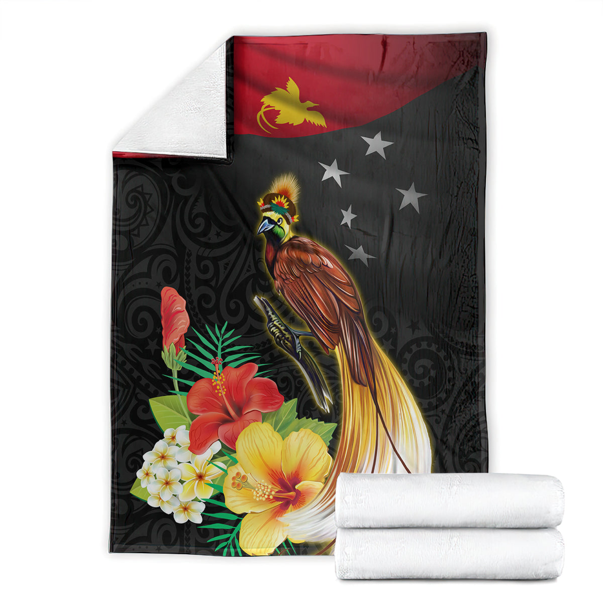 Papua New Guinea Independence Day Blanket PNG Flag and Bird-of-Paradise LT03 - Polynesian Pride