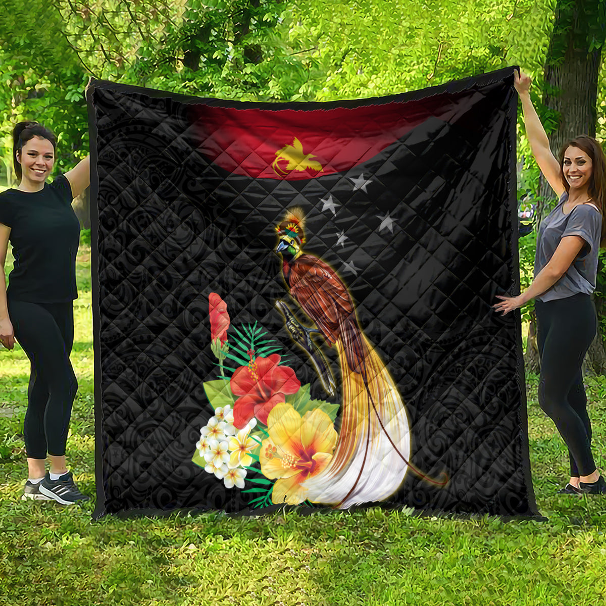 Papua New Guinea Independence Day Quilt PNG Flag and Bird-of-Paradise LT03 - Polynesian Pride