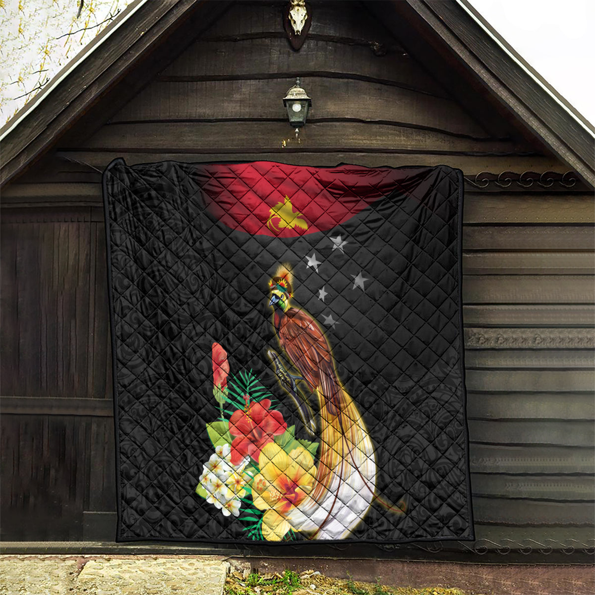 Papua New Guinea Independence Day Quilt PNG Flag and Bird-of-Paradise LT03 - Polynesian Pride