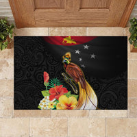Papua New Guinea Independence Day Rubber Doormat PNG Flag and Bird-of-Paradise LT03 - Polynesian Pride