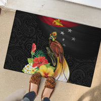 Papua New Guinea Independence Day Rubber Doormat PNG Flag and Bird-of-Paradise LT03 - Polynesian Pride