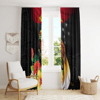 Papua New Guinea Independence Day Window Curtain PNG Flag and Bird-of-Paradise LT03 - Polynesian Pride