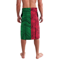 Vanuatu Flag Hibiscus Polynesian Pattern Lavalava