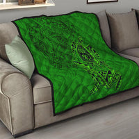 Hawaii Monk Seal and Dolphin Quilt Polynesian Kakau Pattern Green