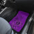 Hawaii Monk Seal and Dolphin Car Mats Polynesian Kakau Pattern Purple